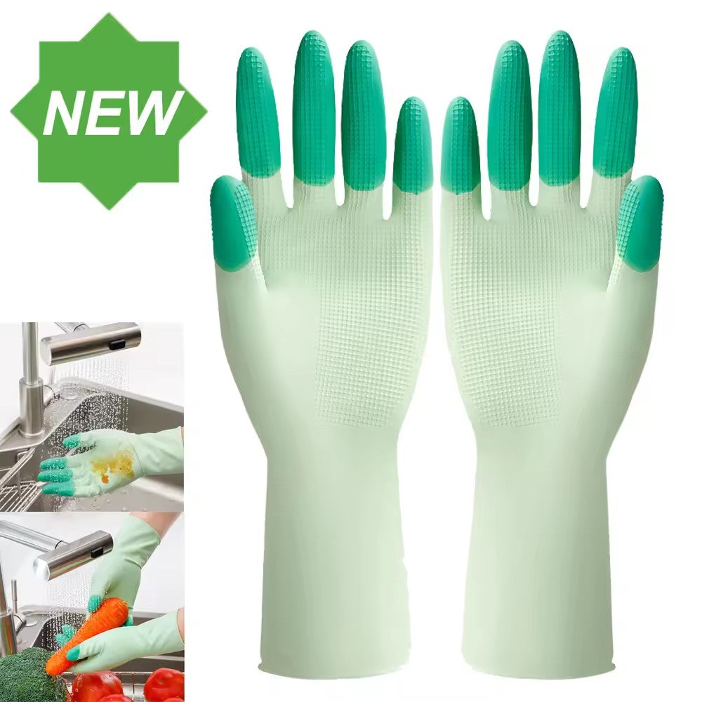 Silicone Dishwashing Gloves - Anti-Slip, Reusable & Durable