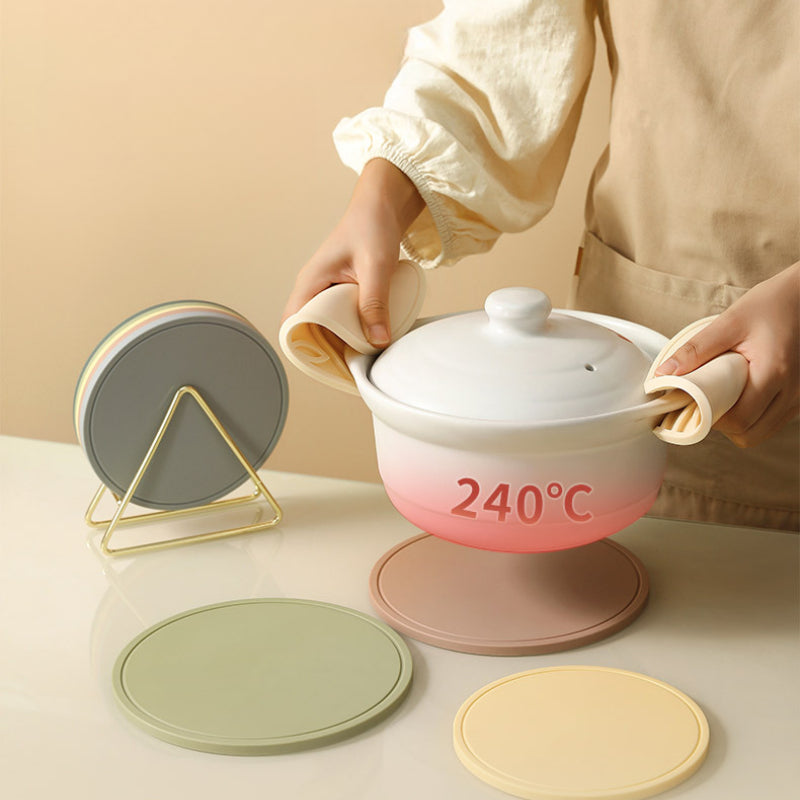 Silicone Pot Holder: Heat-Resistant Mat - Durable Pot Holder Coaster
