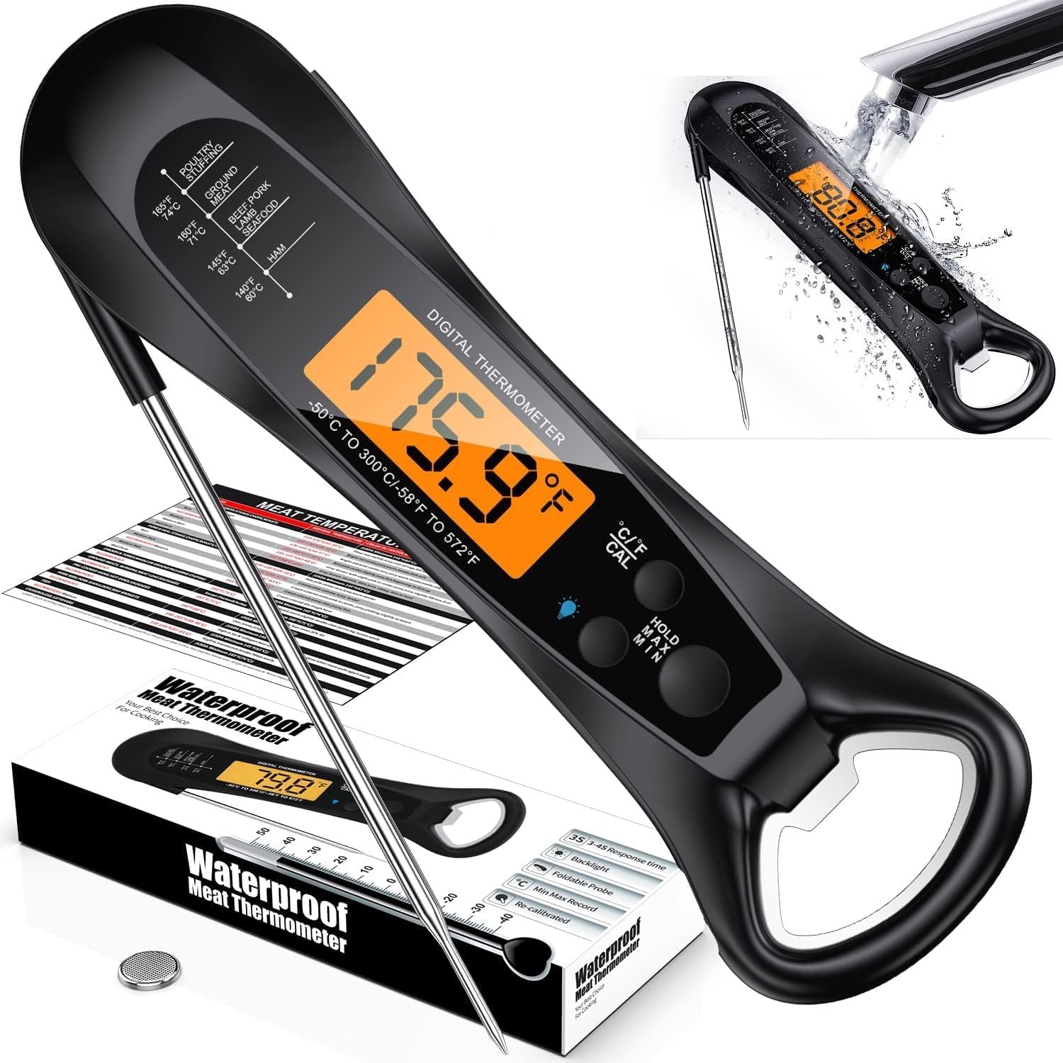 Instant Read Meat Thermometer - Fast & Precise Cooking Tool