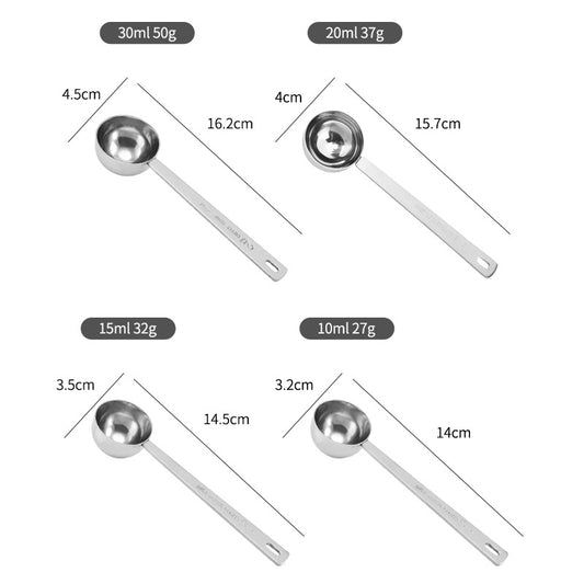 Coffee Scoop - Stainless Steel & Precise Measuring Spoon Set