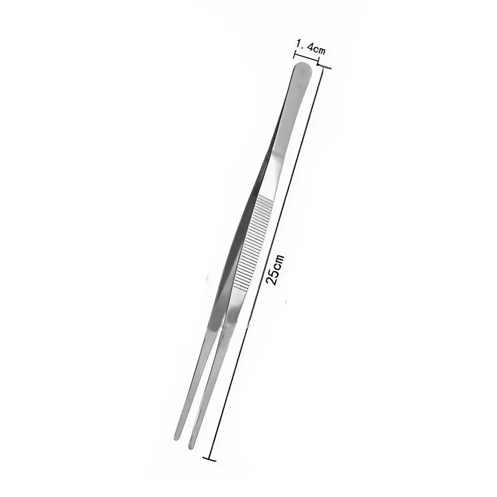 Stainless Steel Kitchen Tongs - Non-Slip, Long Handle