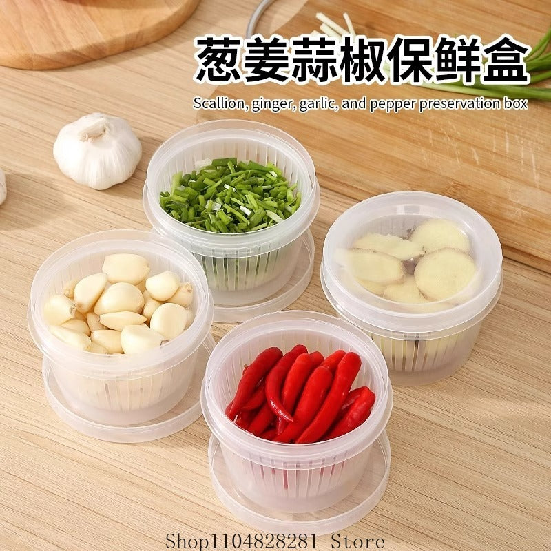 Food Storage: Onion & Garlic Storage Box - Portable Fridge Organizer