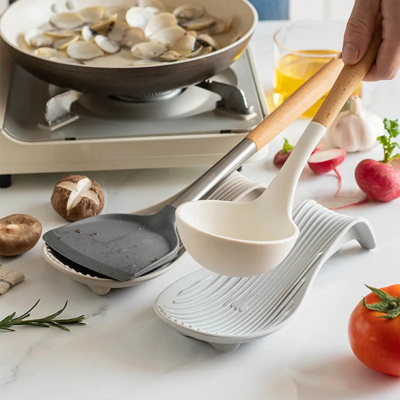 Silicone Spoon Holder - Heat Resistant Kitchen Placemat