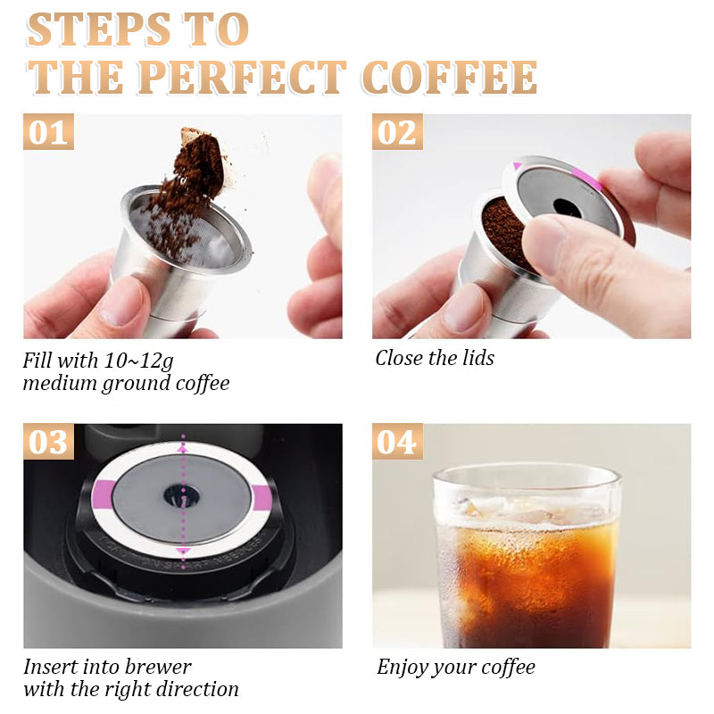 Coffee Pods: Reusable K Cup Pods - Stainless Steel Filters for Keurig