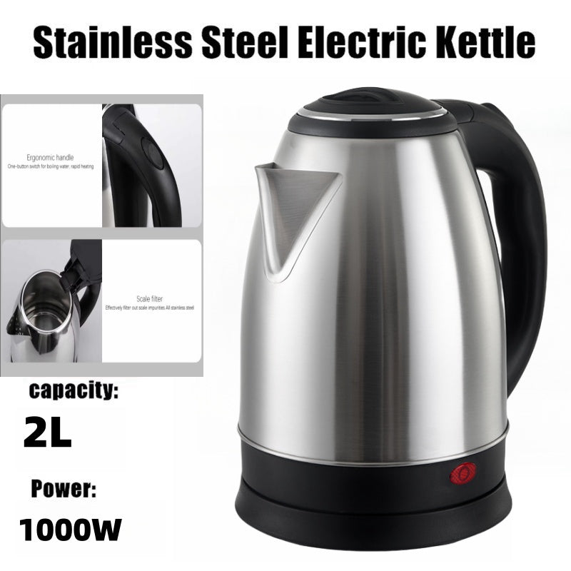 Electric Kettle 2L Stainless Steel Hot Water Boiler 220V
