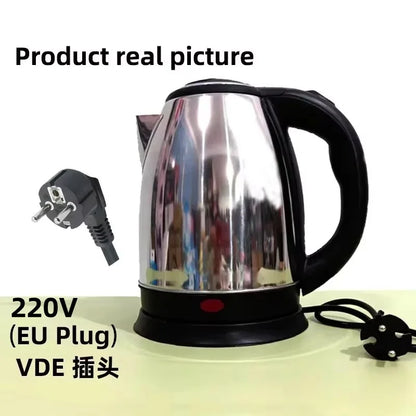 Electric Kettle 2L Stainless Steel Hot Water Boiler 220V