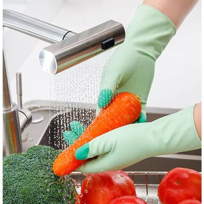 Silicone Dishwashing Gloves - Anti-Slip, Reusable & Durable