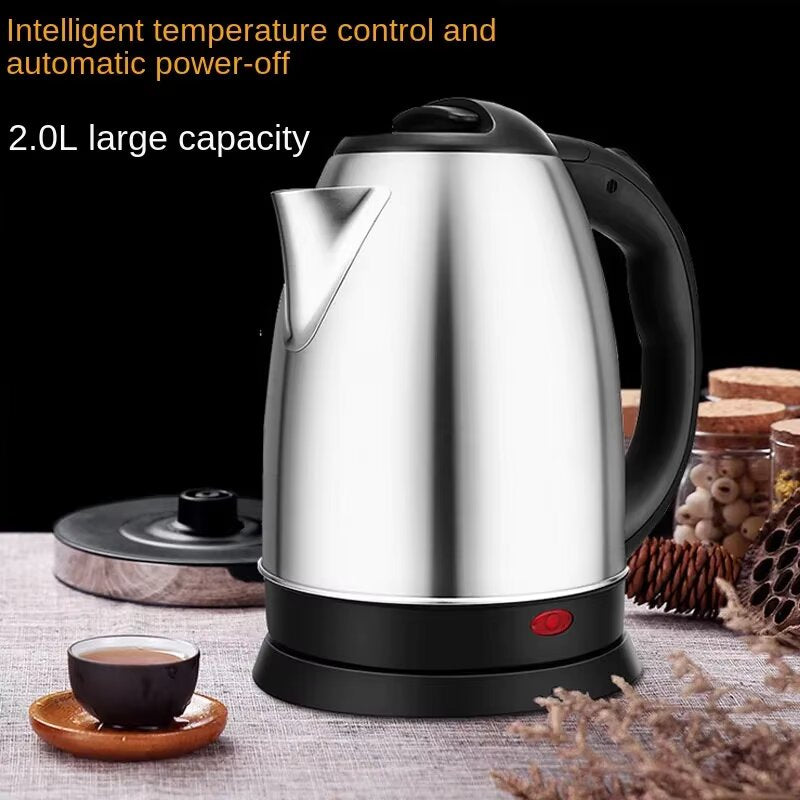 Electric Kettle 2L Stainless Steel Hot Water Boiler 220V
