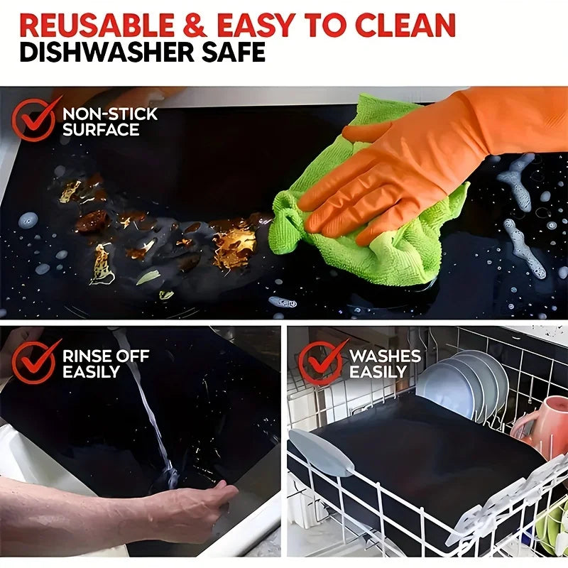 Grill Mat & Oven Liner: Reusable, High Temp Resistant