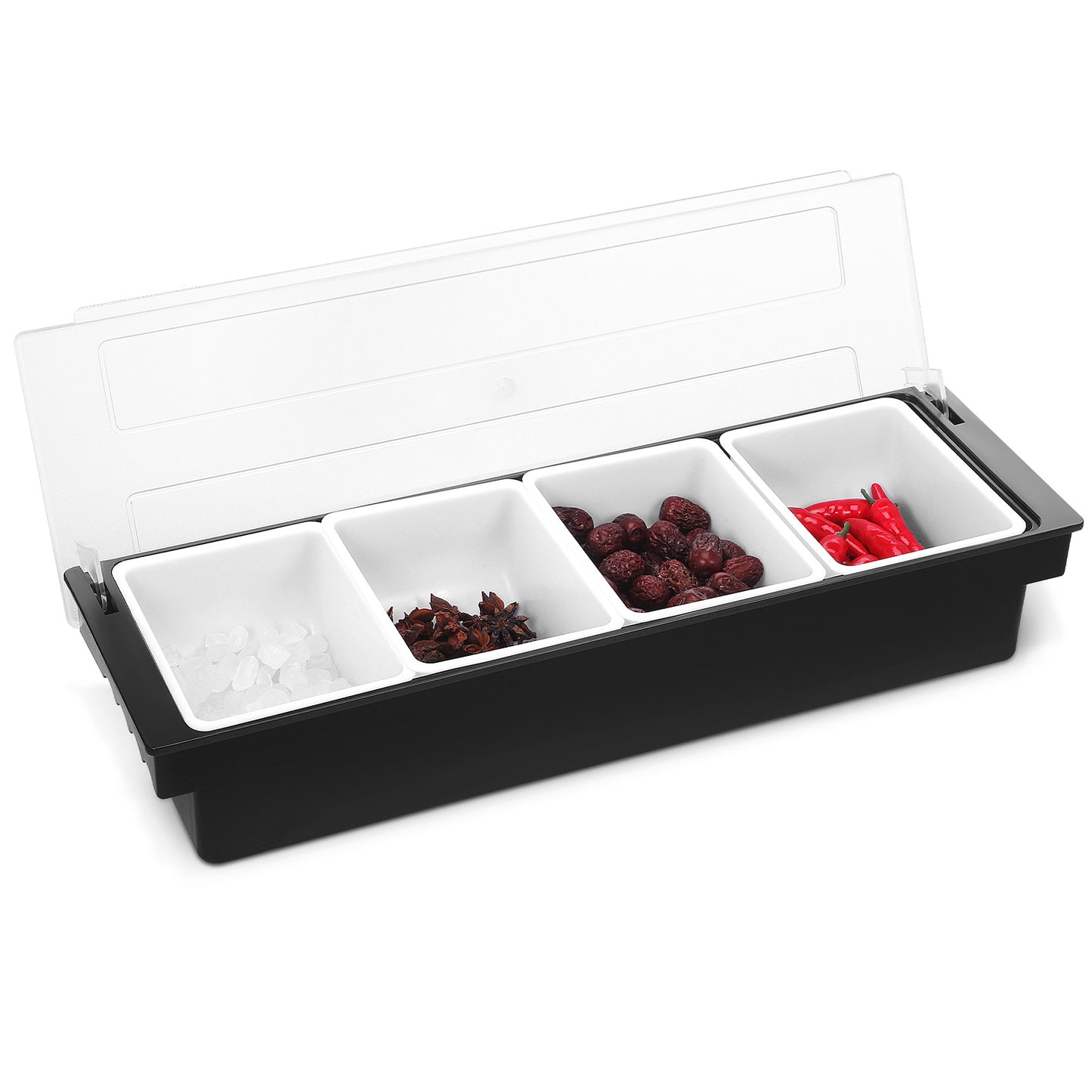 Food Storage: Fruit Box Divided Storage Containers - Plastic Serving Tray