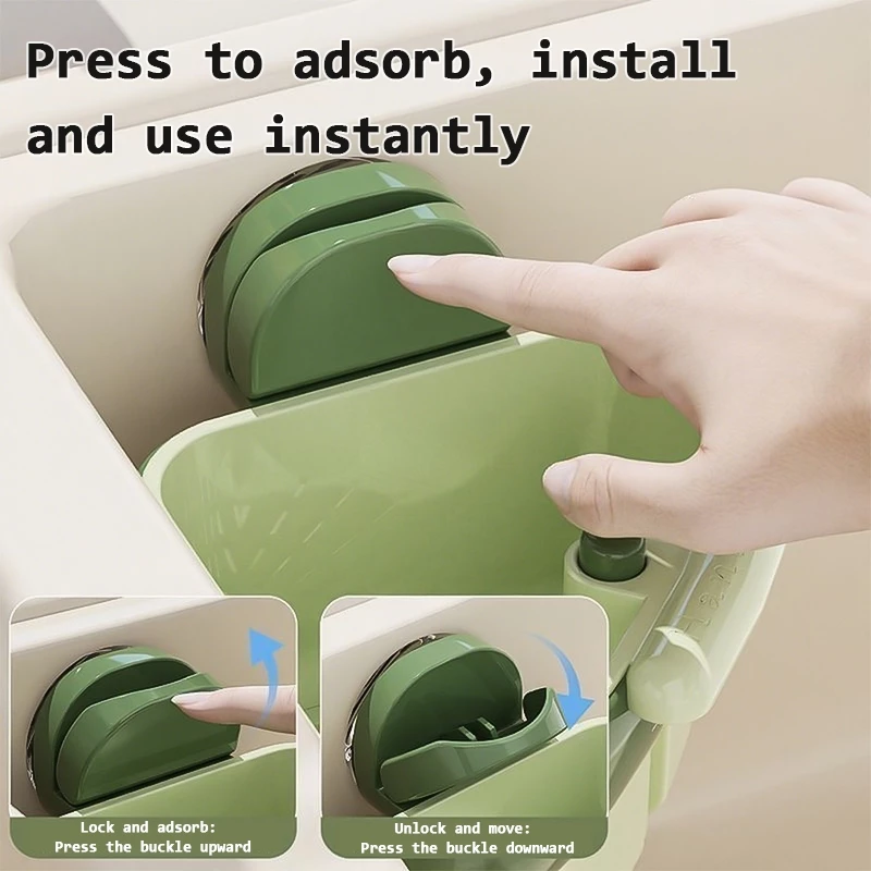 Strainer Suction Cup Sink Rack - Corner Waste Catcher