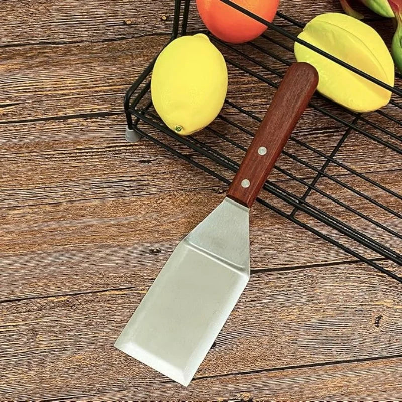 Stainless Steel Metal Spatula for Cast Iron Skillet Grill - Burger Fish Turner Griddle Spatula Egg Flipper Flat Top Cooking BBQ Tool