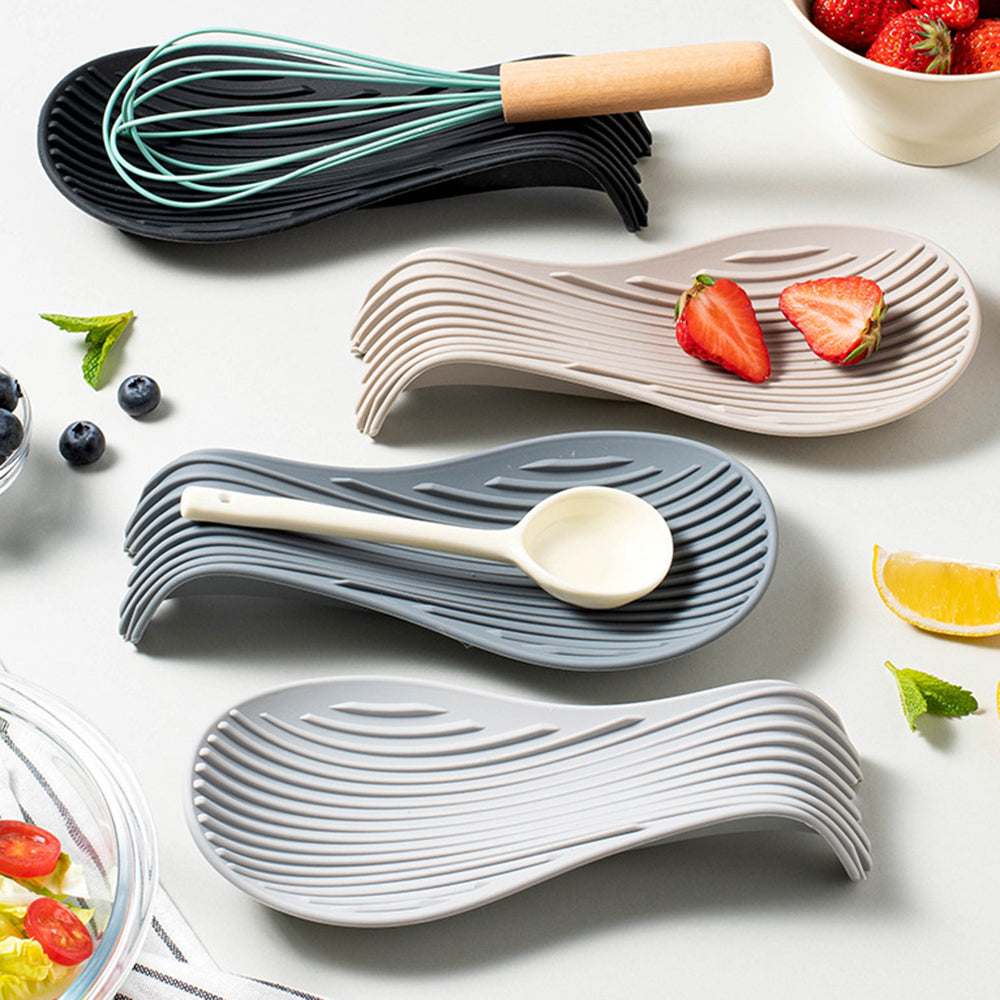 Silicone Spoon Holder - Heat Resistant Kitchen Placemat