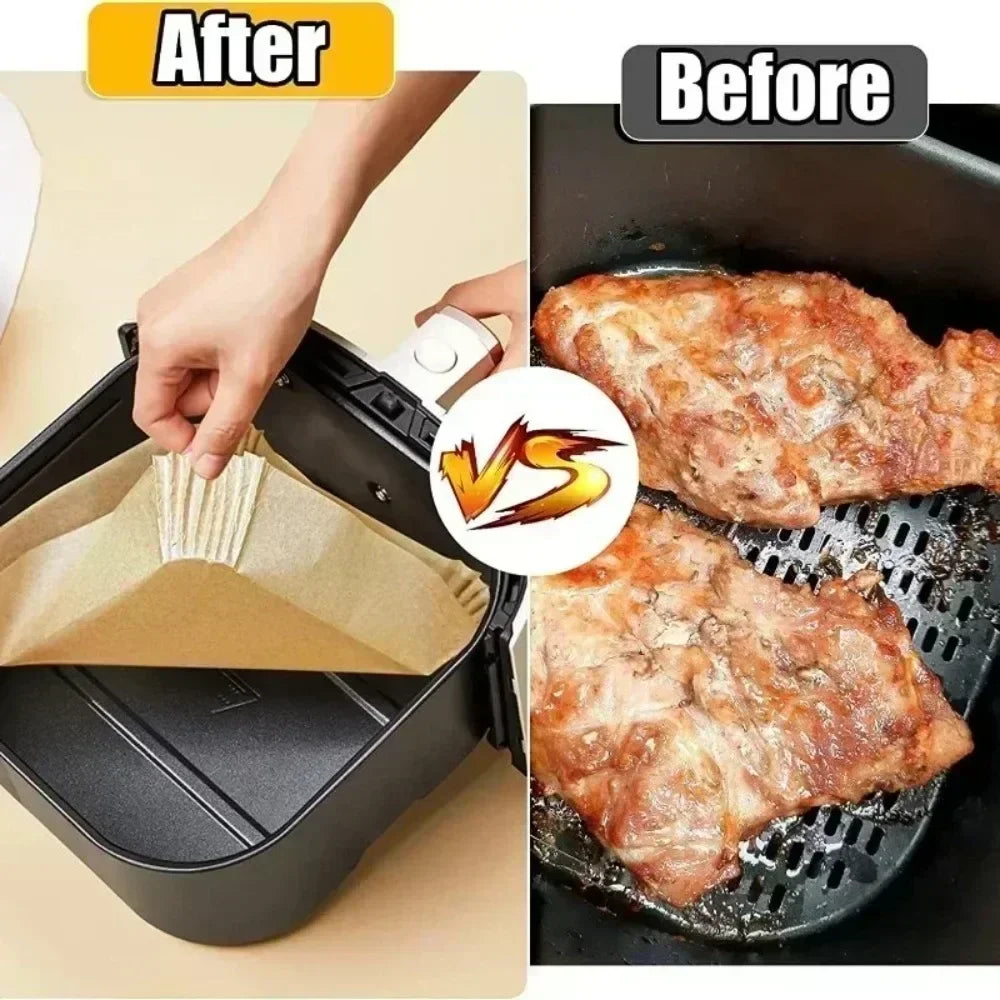 Parchment Paper: Air Fryer Paper Liners - 50/30pcs Non-stick Kitchen Accessories