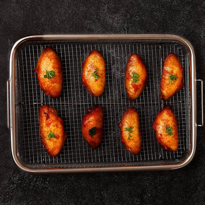Air Fryer Basket Stainless Steel Non-Stick Oven Tray