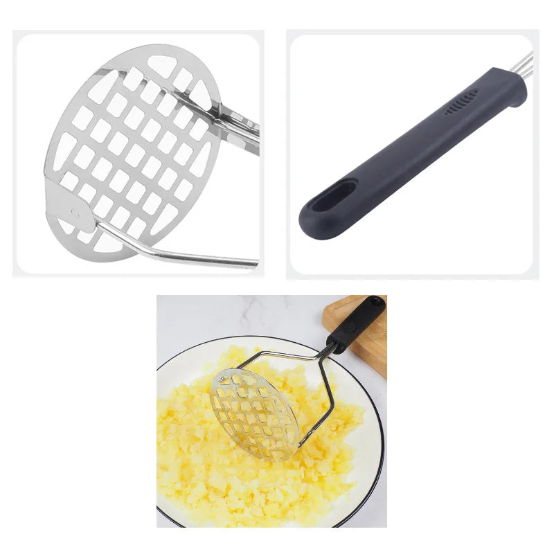 Stainless Steel Potato Masher & Ricer - Manual Kitchen Tool