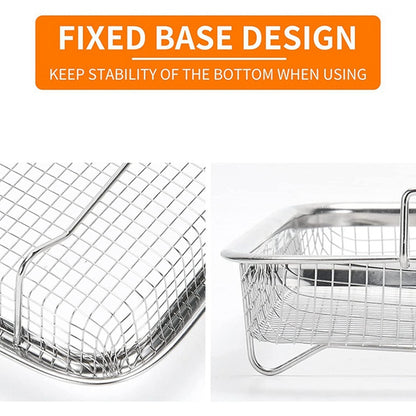 Air Fryer Basket Stainless Steel Non-Stick Oven Tray