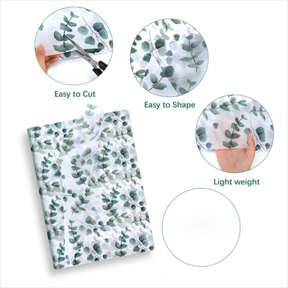 Eucalyptus Tissue Paper 30/10pcs - Green Leaf Gift Wrap