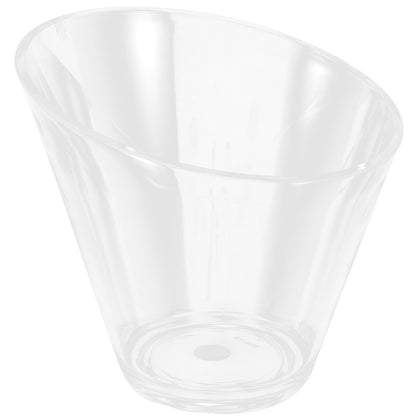 Acrylic Slant Serving Bowl: 19Cm Clear Salad Dessert Serving