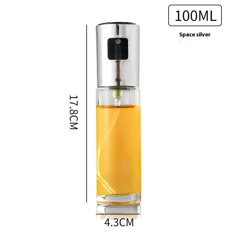 Oil Spray Bottle - 100ml Glass Fine Mist for Cooking & BBQ