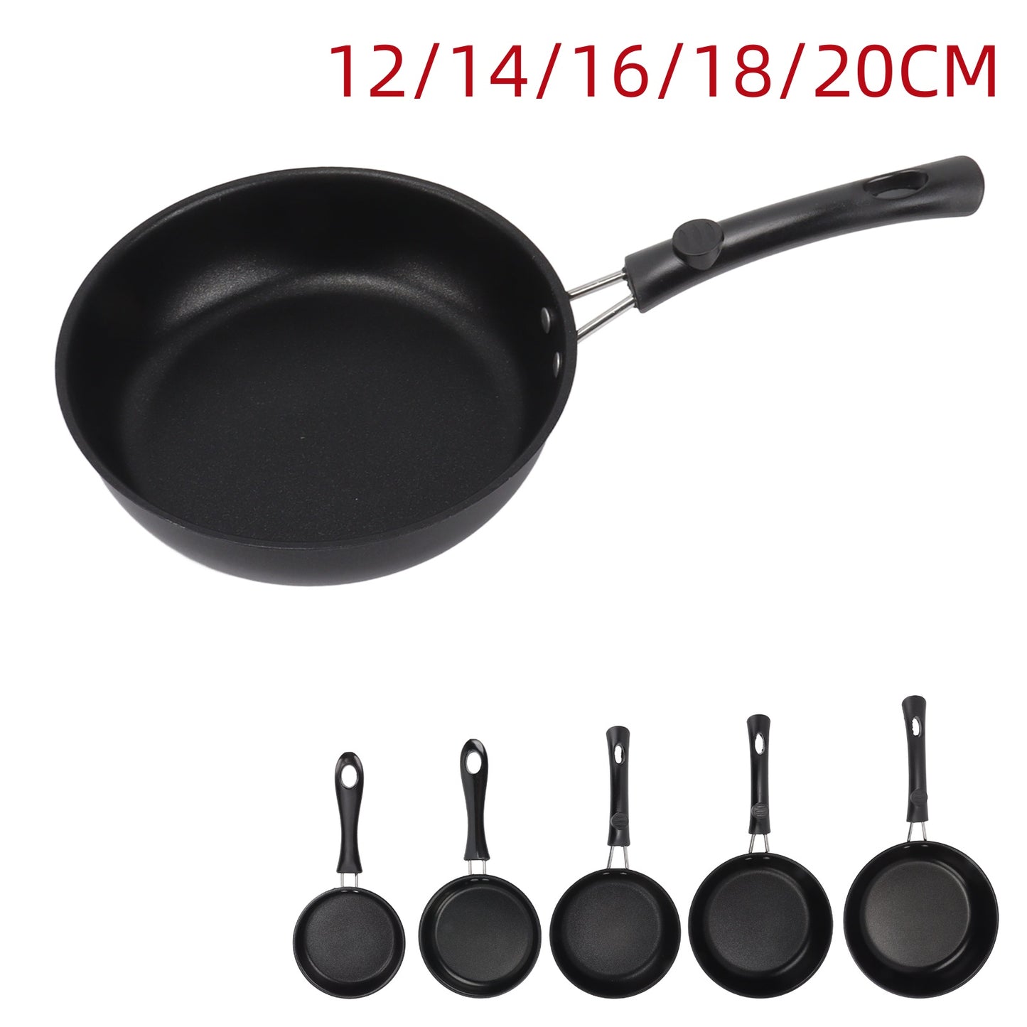 Frying Pan - 12-20cm Mini Non-Stick Stainless Steel Cookware