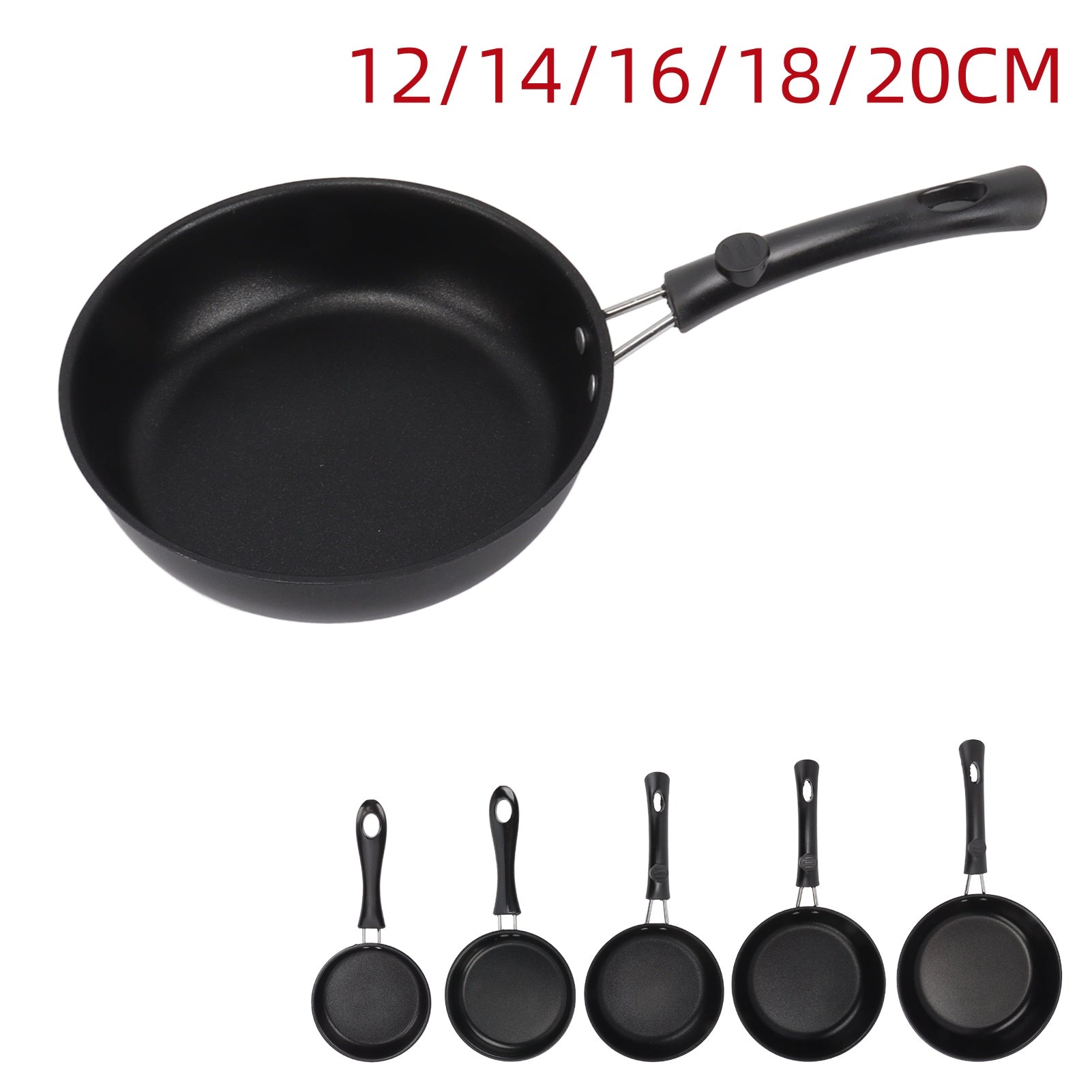 Frying Pan - 12-20cm Mini Non-Stick Stainless Steel Cookware