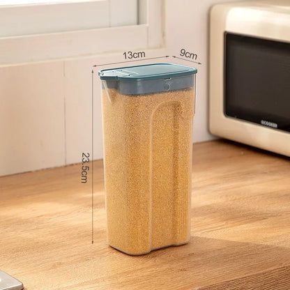 Plastic Storage: Kitchen Sealed Jar - Transparent Cereal Storage Container