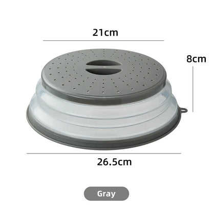 10.2" Microwave Food Cover & Splatter Guard - Collapsible Lid