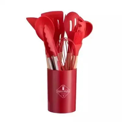 Silicone Kitchenware Utensils Set - 12PCS Non-Stick Cookware