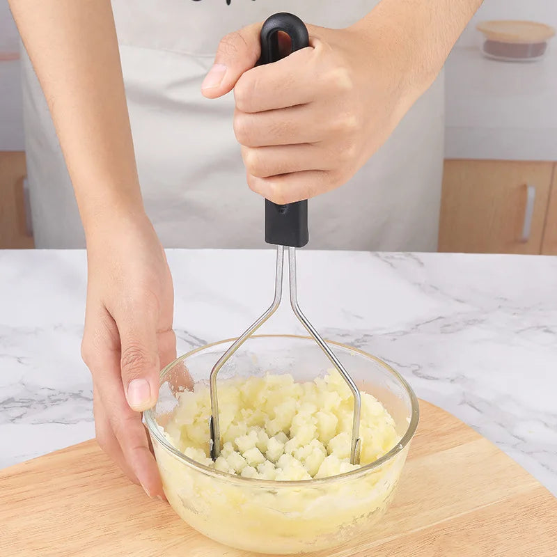 Stainless Steel Potato Masher & Ricer - Manual Kitchen Tool