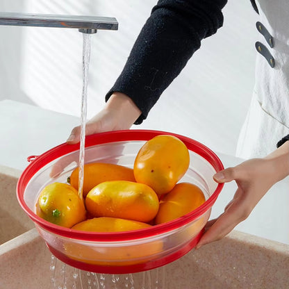 10.2" Microwave Food Cover & Splatter Guard - Collapsible Lid