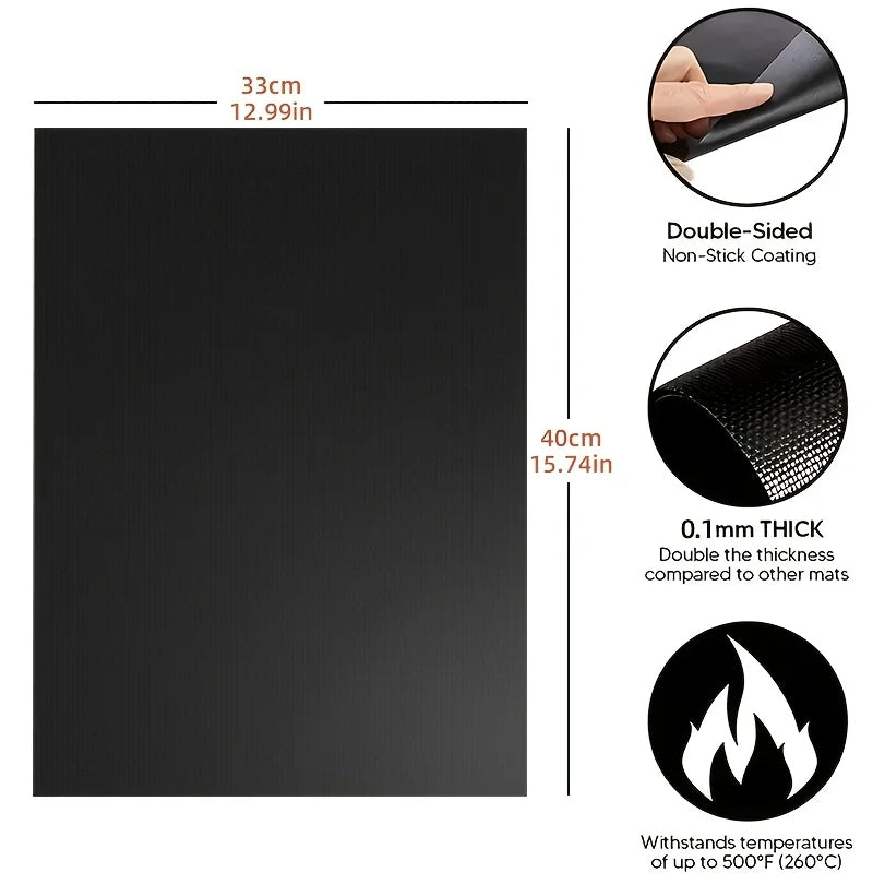 Grill Mat & Oven Liner: Reusable, High Temp Resistant