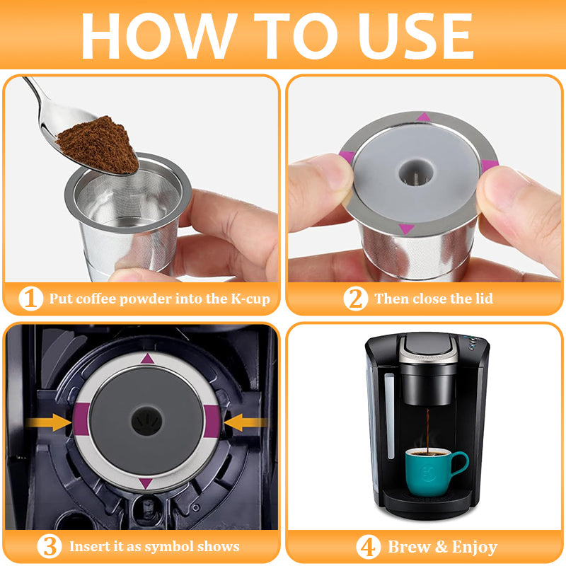 Coffee Pods: Reusable K Cup Pods - Stainless Steel Filters for Keurig