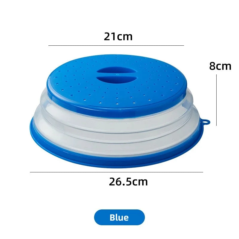 10.2" Microwave Food Cover & Splatter Guard - Collapsible Lid