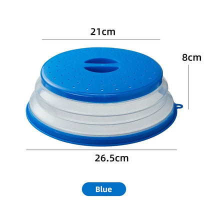 10.2" Microwave Food Cover & Splatter Guard - Collapsible Lid