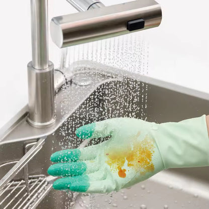 Silicone Dishwashing Gloves - Anti-Slip, Reusable & Durable