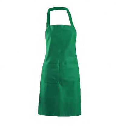 Cooking Apron: Adjustable Unisex Chef Apron with Pockets - Solid Color