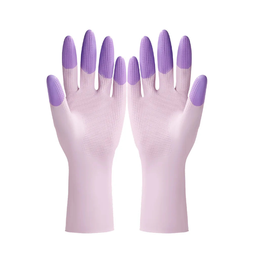 Silicone Dishwashing Gloves - Anti-Slip, Reusable & Durable