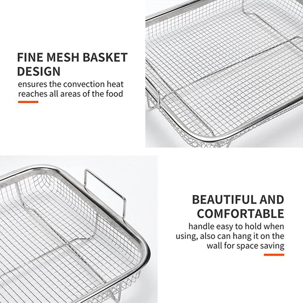 Air Fryer Basket Stainless Steel Non-Stick Oven Tray