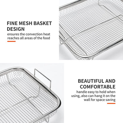 Air Fryer Basket Stainless Steel Non-Stick Oven Tray