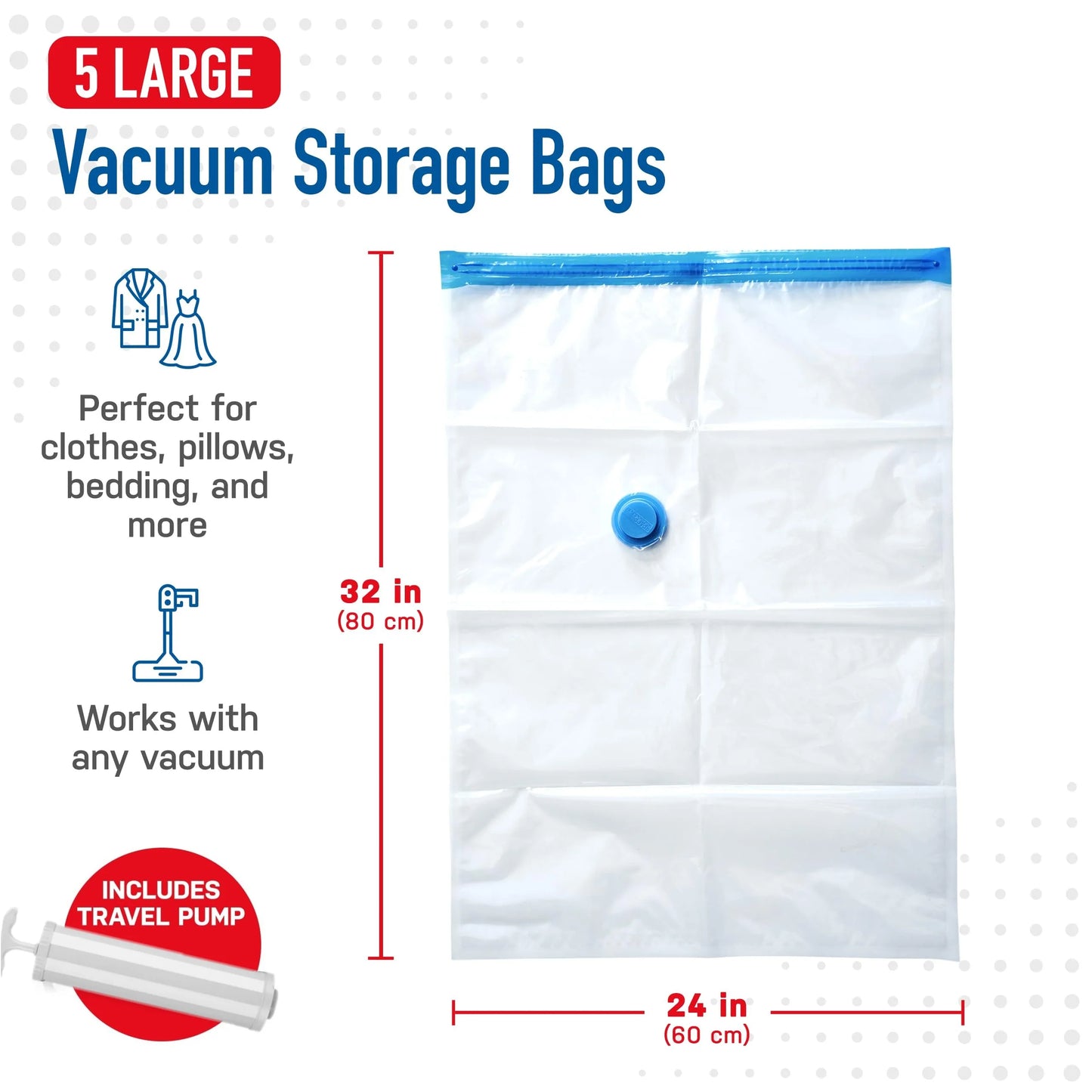 Vacuum Zip Bags 20 Pack - Space Saver for Comforters