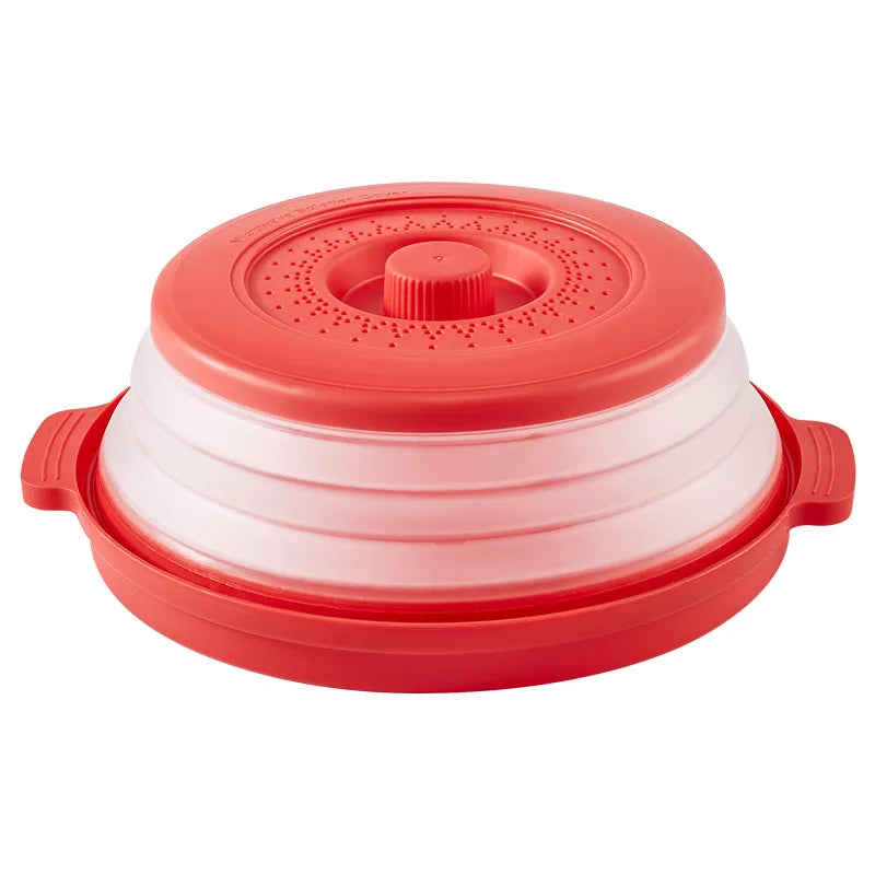 10.2" Microwave Food Cover & Splatter Guard - Collapsible Lid