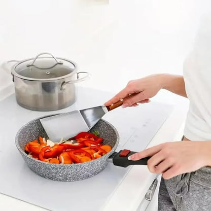 Stainless Steel Metal Spatula for Cast Iron Skillet Grill - Burger Fish Turner Griddle Spatula Egg Flipper Flat Top Cooking BBQ Tool