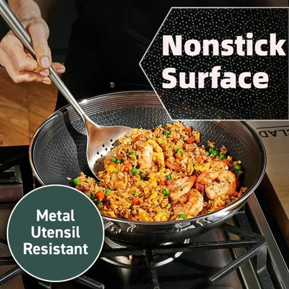 Nonstick Wok Saute Pan - Induction & Dishwasher Safe